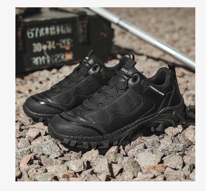 New Men Tactical Boot Desert Waterproof Hunting Work Army Boot Male Safety Ankle Lace Up Military Climbing Hiking Shoe Anti-Slip - Sun Studio