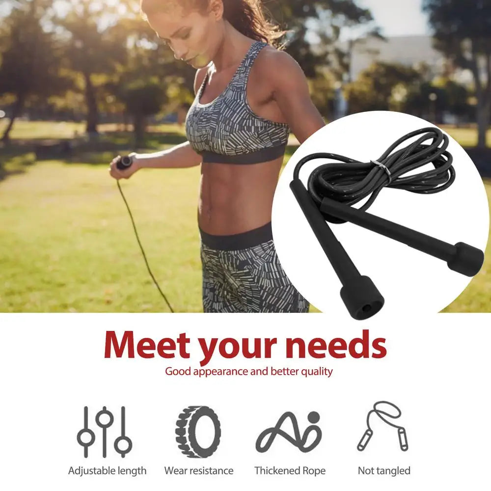 1PC 2.8M Speed Jump Rope Professional Children Adult Gym PVC Jumping Rope Adjustable Fitness Equipment Muscle Boxing Training - Sun Studio