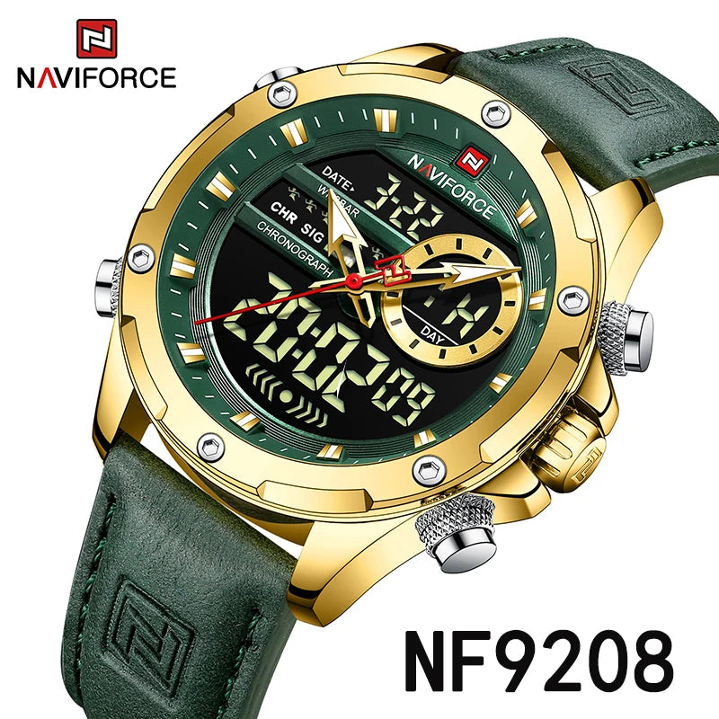 NAVIFORCE Digital Men Military Watch Waterproof Wristwatch LED Quartz Clock Sport Watch Male Big Watches Men Relogios Masculino - Sun Studio