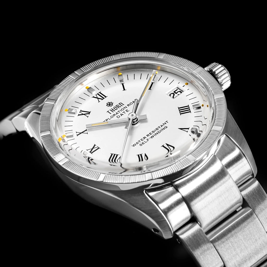 THORN T004 34mm Retro Men's Watch Automatic Movement Watch Hemisphere Sapphire Luminous 10Bar Waterproof Watches - Sun Studio