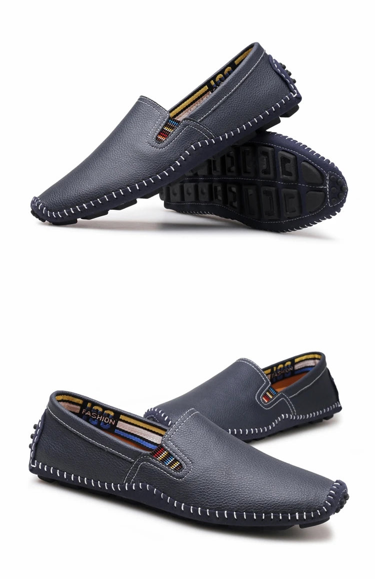 JINTOHO Große Größe Herren Echtes Leder Schuhe Slip-On Schwarze Schuhe Echtes Leder Mokassins Herren Schuhe Italienische Designer Schuhe