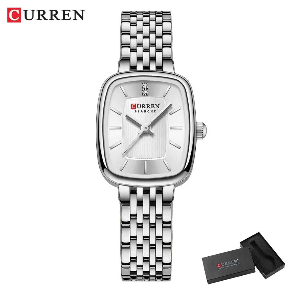 CURREN Luxury Women Watches Fashion Casual FemaleLadies Stainless Steel Quartz Wristwatches Life Waterproof Girlfriend Gift - Sun Studio