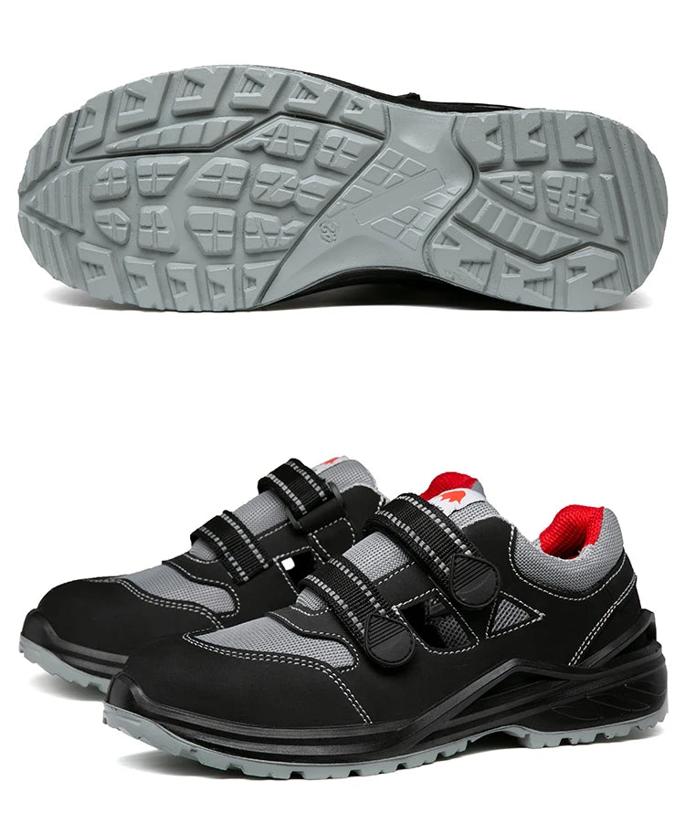 Sommer Sicherheitsschuhe Herren Baustelle Arbeitsschuhe Verschleißfest Rutschfeste Atmungsaktive Sandalen Für Herren Unzerstörbare Schuhe