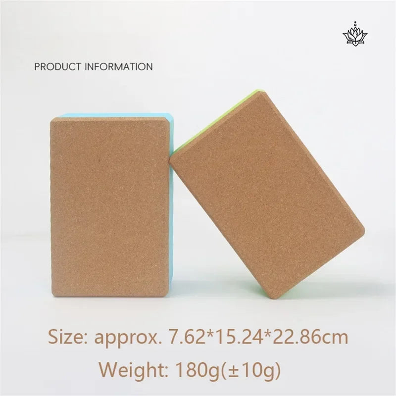 Yoga Brick EVA And Cork Synthetic Strench Exercise Yoga Block Home Use Gym Fitness Pilates Yoga Assistive Equipment For Dancing - Sun Studio
