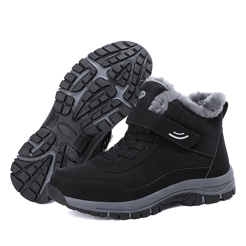 Men Boots Brand Climbing Shoes Men's Outdoor Sports Cotton Oes Winter Fce Lined High Top Thi Bot Climbing Casual Warm Boots - Sun Studio