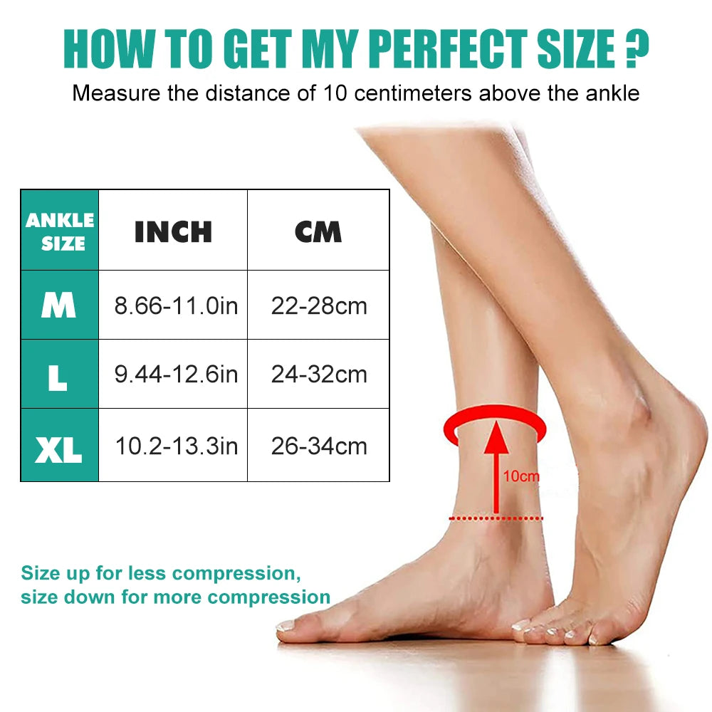 BraceTop 1 PC Compression Sports Ankle Brace with Silicone Padded Protect Heel Ankle Support Basketball Football Ankle Protector - Sun Studio