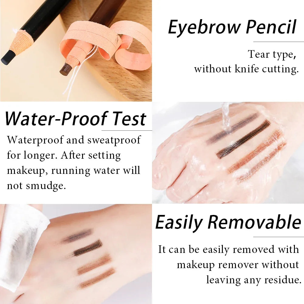 Eyebrow Pencil Microblading Supplies Set Waterproof Eyebrow Tattoo Tint Enhancers With Sharpener Brow 10Pcs Brow Trimmer Blade - Sun Studio