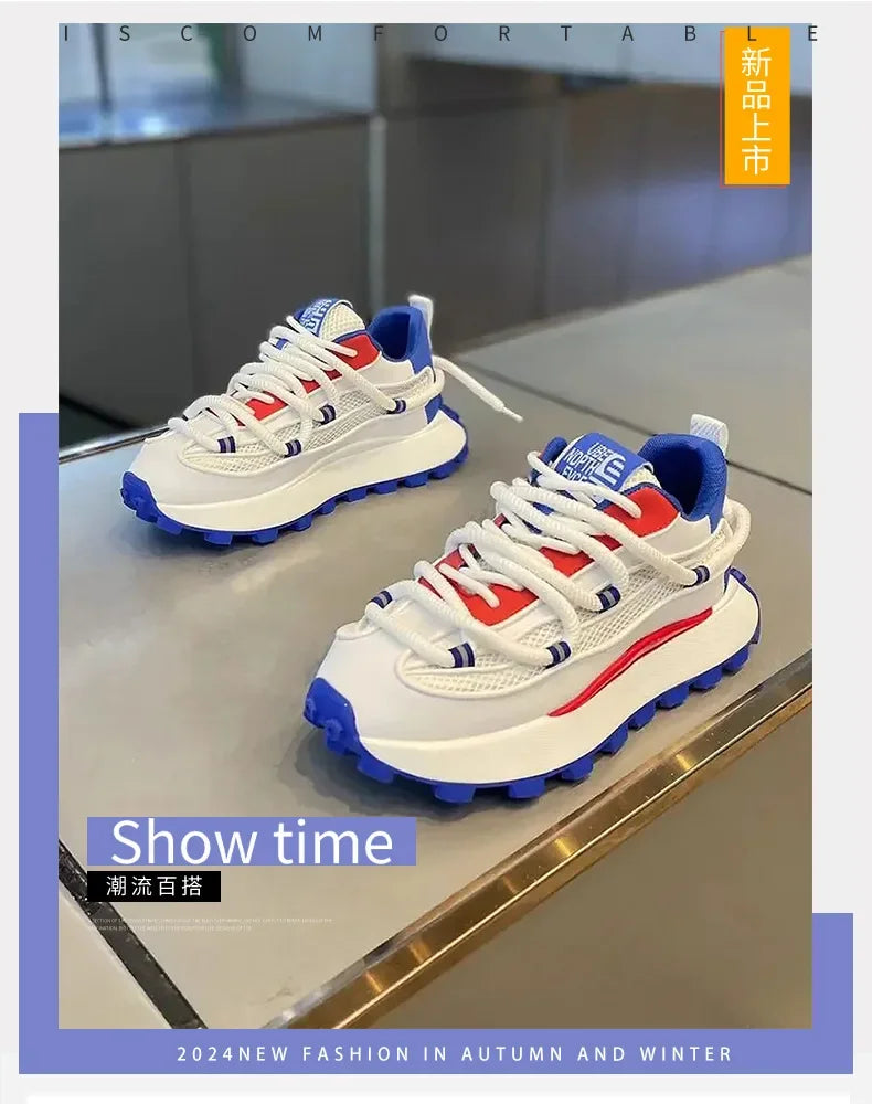 Chunky Sneaker Men Designer Running Shoes Fashion Casual Microfiber Leather Mesh Breathable Height Increased Flat Platform Shoes - Sun Studio