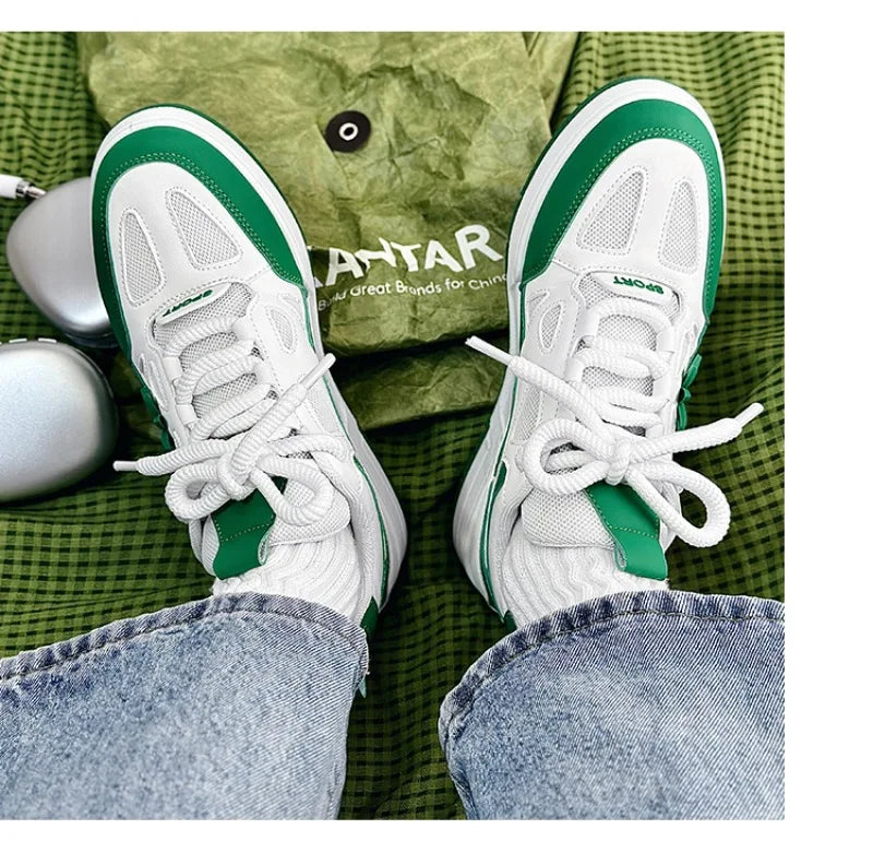 Men's Sneakers Luxury Leather Casual Shoes 2025 Fashion Skateboard Shoes for Men Daily Training Shoes Tenis Masculino - Sun Studio