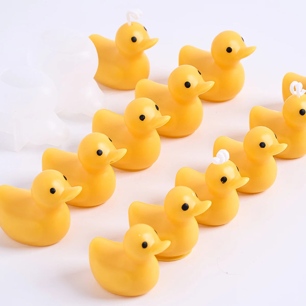 S/M/L Duck Silicone Mold DIY Handmade Cute Cartoon Duck Scented Candle Flowerpot Candle Jar Storage Box Plaster Mold Home Decor - Sun Studio