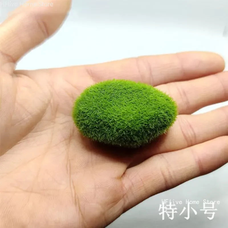 4 Size Fake Stone Artificial Moss Rocks Home Decor Simulation Plant DIY Decoration For Garden and Crafting Green Wholesale - Sun Studio
