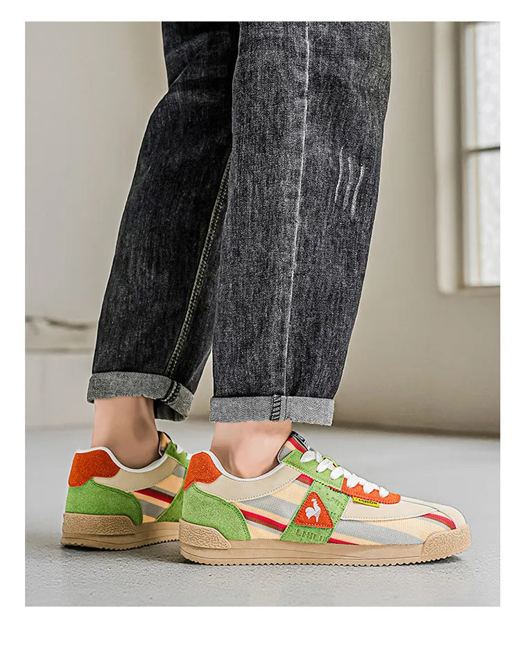 Mens Classic Running Shoes Lace Up Soft Sole Walking Shoes Breathable Flat Fashion 2026 Spring Autumn Tennis Casual Sports Shoes - Sun Studio