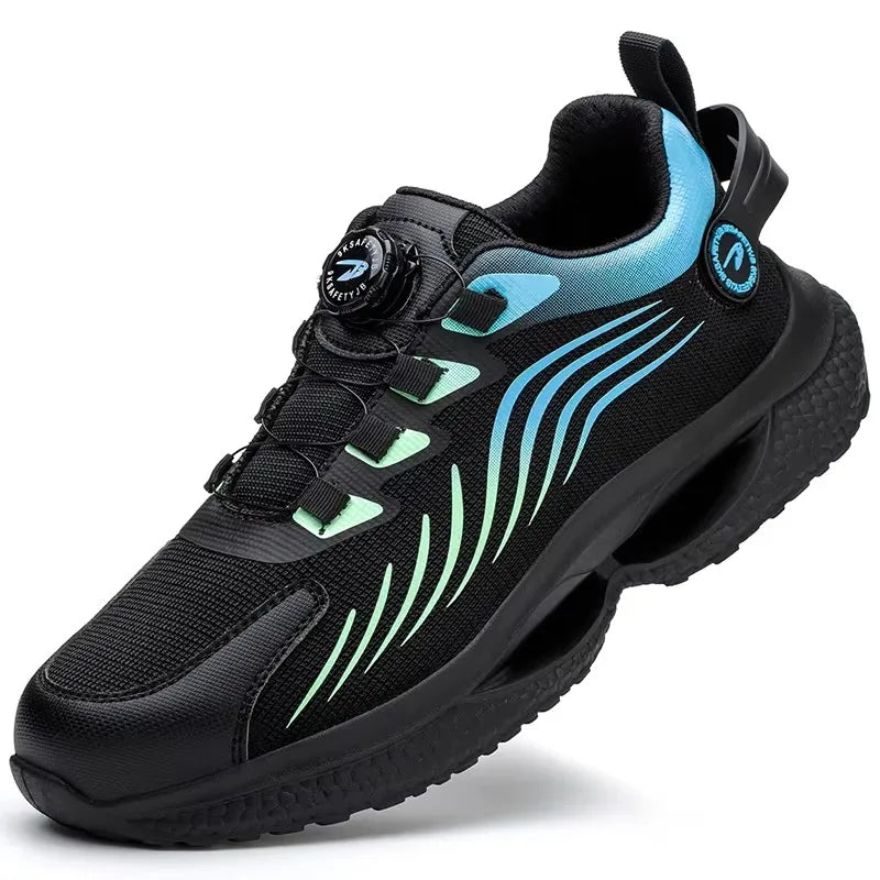 2026 Sicherheits Arbeitsschuhe Herren Drehknopf Arbeit Sneakers Unzerstörbare Schuhe Durchstichsichere Herren Sport Schuhe Stahlkappenschuhe