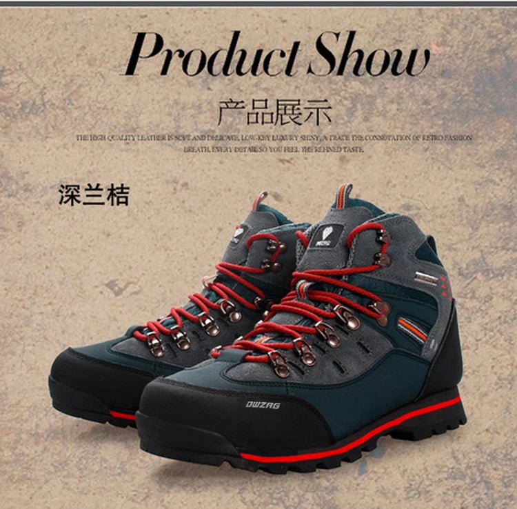 2026 High Gang Outdoor Hiking Shoes Men Winter Mountain Climbing Trekking Boots Top Quality Outdoor Fashion Casual Snow Boots - Sun Studio