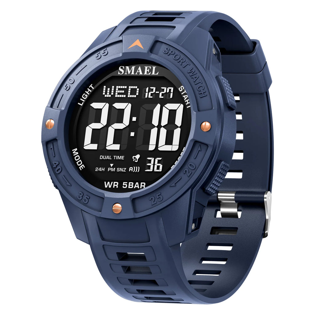 SMAEL New Men's Luxury Sports Watch Waterproof Man Watches Multifuction Man LED Digital Military Watch Alarm Clock Wristwatch - Sun Studio