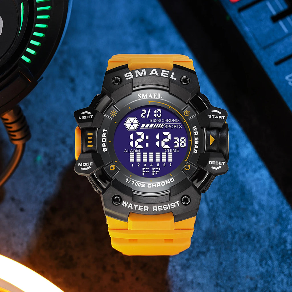 Mens Watch Military Water resistant SMAEL Sport watch Army led Digital wrist Stopwatches for male 8050 relogio masculino Watches - Sun Studio
