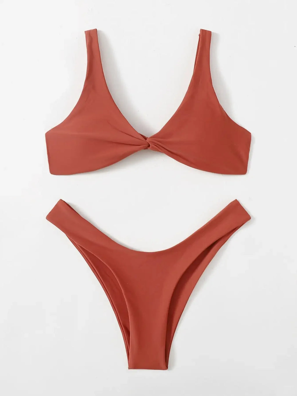 Tie-Detail Sexy Bikini Set Padded Push-Up Bra High-Leg Bandage Brazilian Swimsuit for Women Women's Swimwear Bikini - Sun Studio