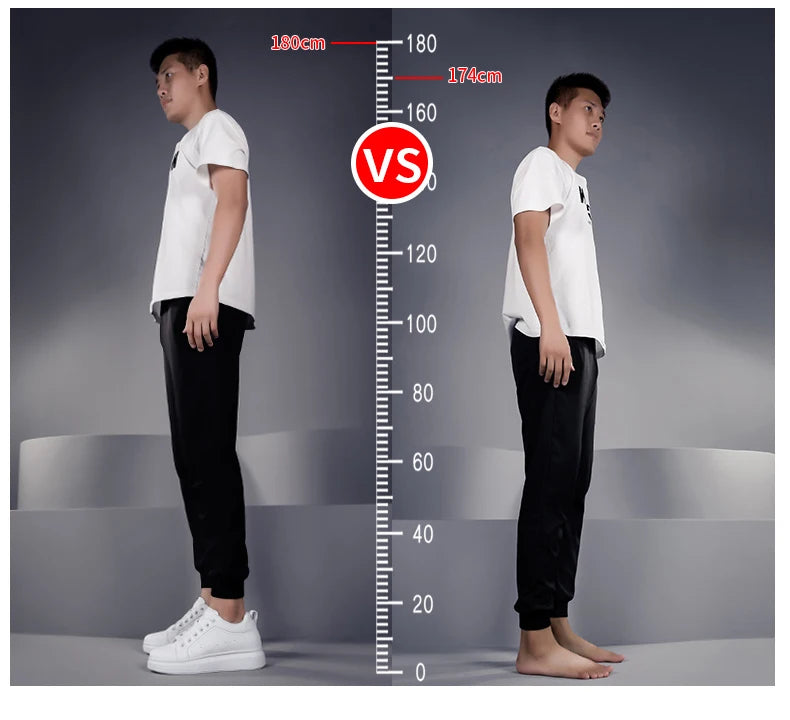 New men's leather elevator shoes 6 cm 8 cm invisible height increase white black sneakers leather height increase casual shoes - Sun Studio