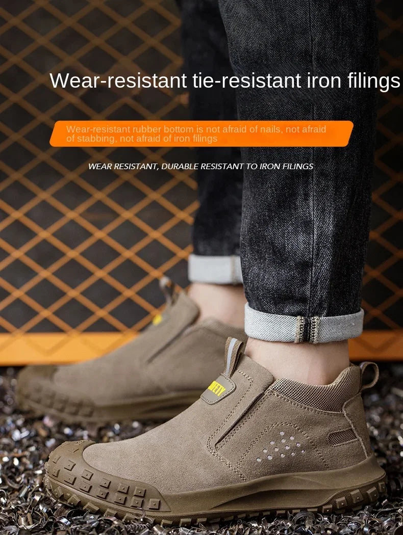 Men Safety Boots Welder Safety Shoes Anti-Smash Indestructible Safety Shoes Men Work Boots Steel Toe Security Boots Footwear - Sun Studio