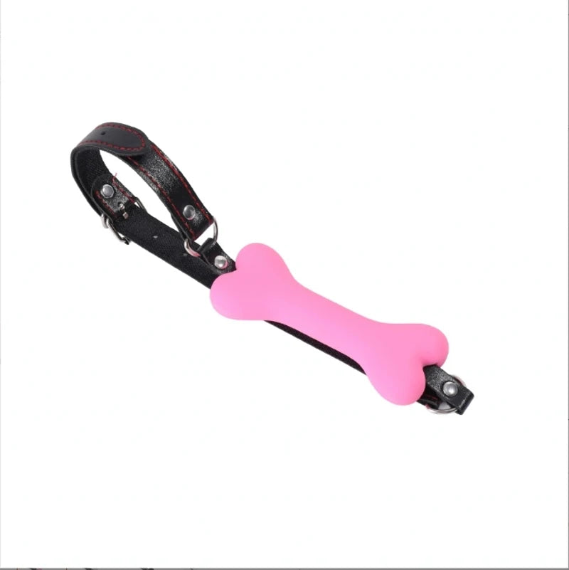 SM Fun Adult Products Silicone Dog Bone Mouth Stopper Flail Mouth Opener Alternative Toys Soft Mouth Ball Couple Toys - Sun Studio