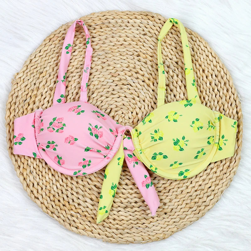 CPUTAN Sexy 2024 Push Up Bikini Set Floral Print Swimwear Women Biquini Girls Swimsuit Summer Brazilian Bathing Suit Beachwear - Sun Studio
