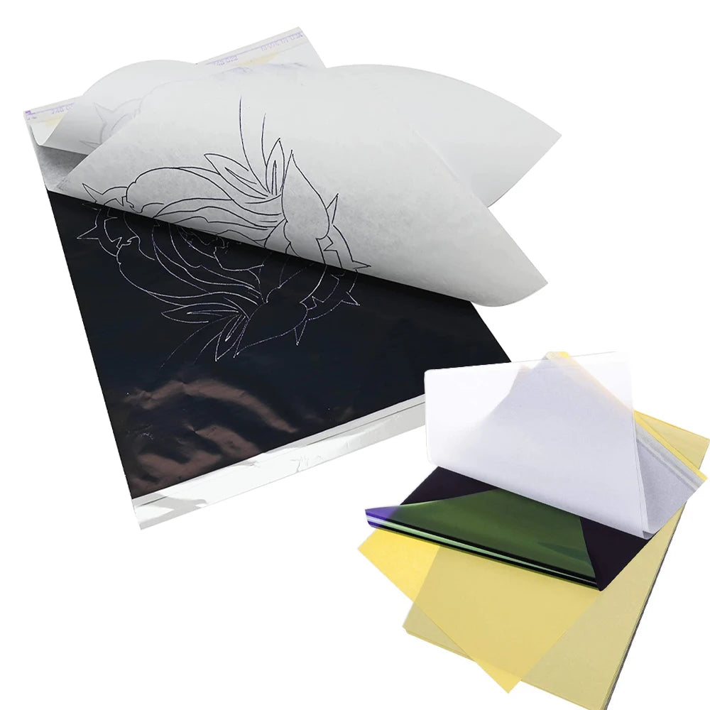 100/50/5pcs Tattoo Transfer Paper A4 Tattoo Stencil Paper Copy Carbon Thermal Paper Transfer Machine Printer Tattoo Accessories - Sun Studio
