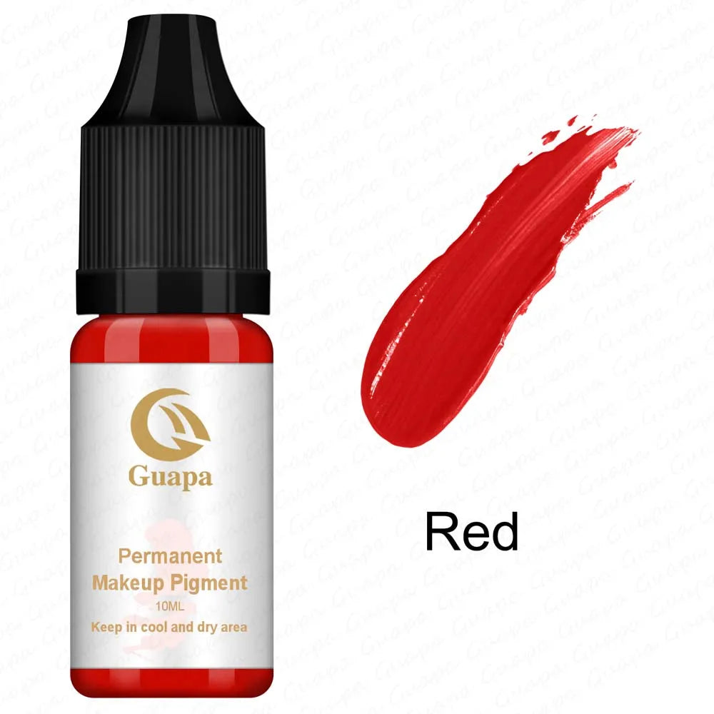 10ML Tattoo Ink Mikropigment Lippen Augenbrauen Permanente Makeup Pigment Tattoo Zubehör für Tattoo Augenbrauen Eyeliner Lippen