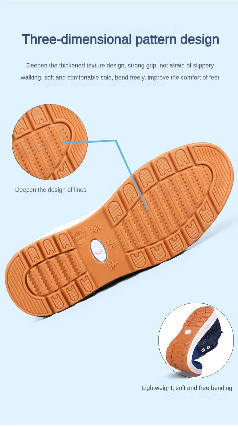 Men's  summer breathable mesh shoes, Oxford outsole, durable and non slip walking shoes, casual men's board shoes, work sandals - Sun Studio