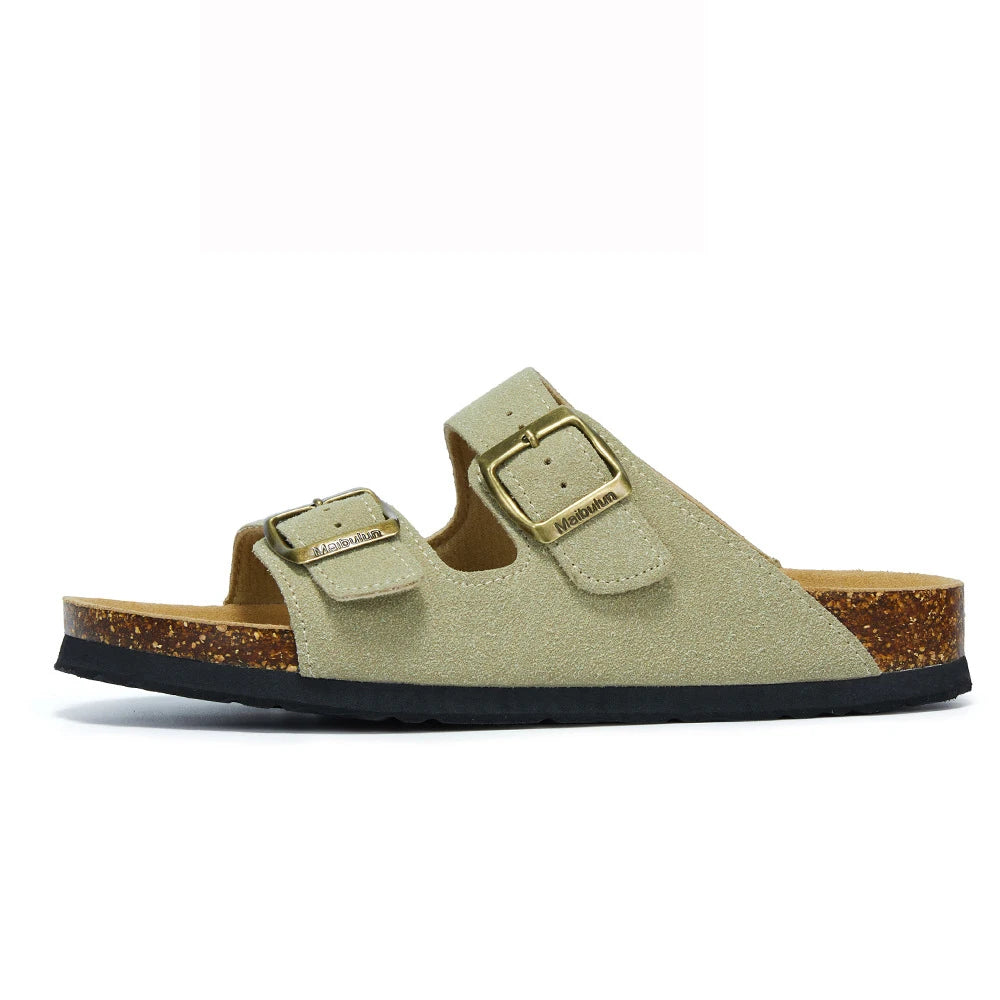 Sommer Kunstwildleder Leder Kork Hausschuhe Flip-Flops Frauen Männer Unisex Retro Tragen Müller Hausschuhe Mode Freizeit Strand Sandalen