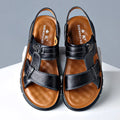 Big Size 49 50 Men's Sandals Summer Leather Shoes Man Slippers Non-slip Bottom Casual Business Beach Shoes for Men 2025 Summer - Sun Studio