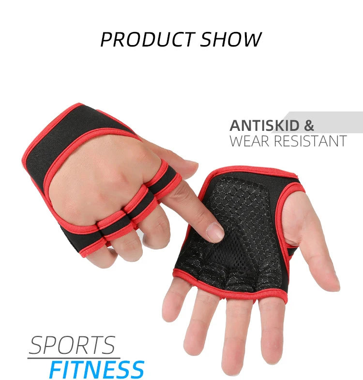 Gym Gloves for Men Women Fitness Weight Lifting Wristband Gloves Body Building Training Sports Exercise Cycling Glove Shockproof - Sun Studio