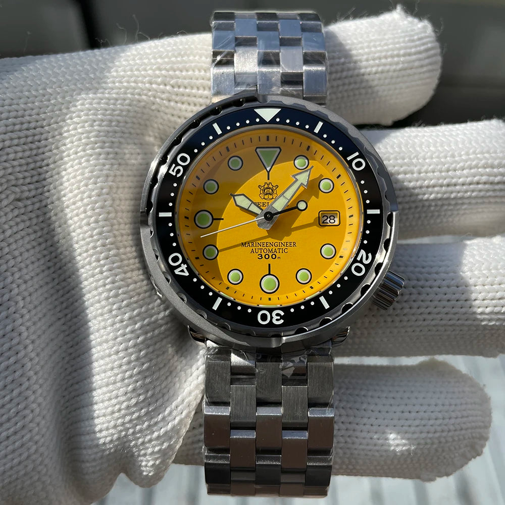 STEELDIVE SD1975 Luxus Automatikuhren Herren Taucheruhr 30Bar Wasserdicht Leuchtende Uhr Saphirglas Mechanische Armbanduhr