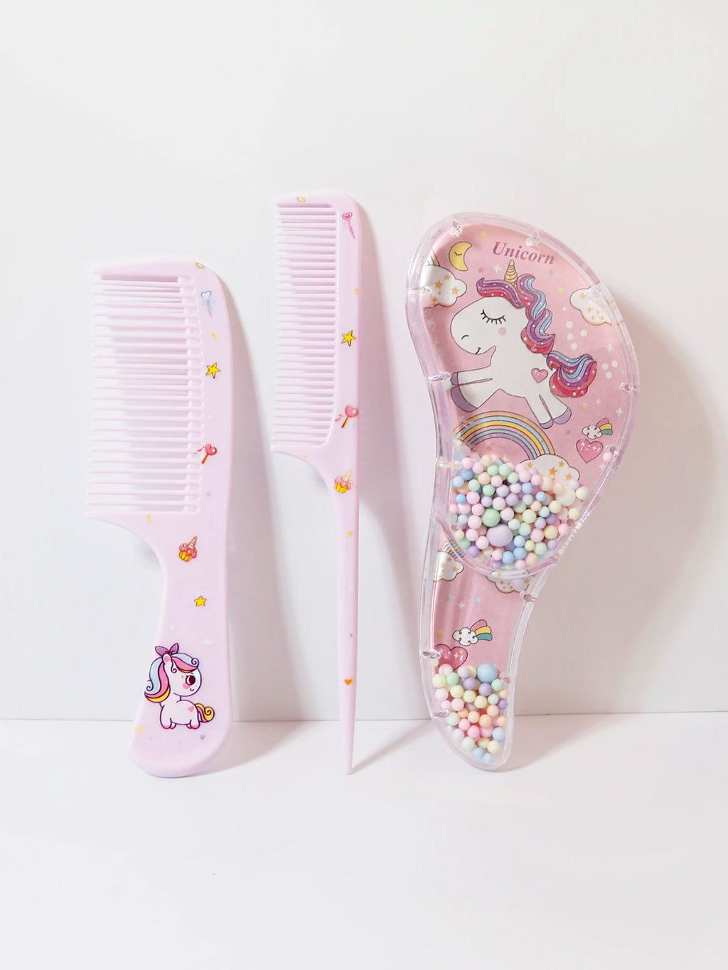 3pcs cartoon comb set, wet and dry dual-use, hair styling, suitable for any hair texture, gift set, special for real hair wigs - Sun Studio