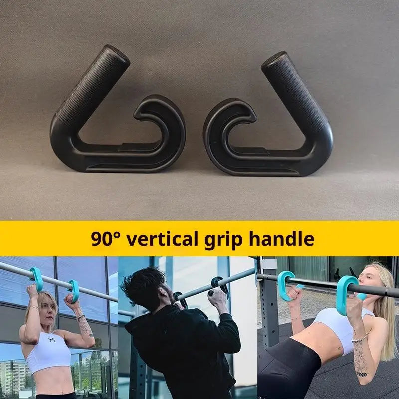 1Pair Gym Use Nylon Grip Bar, Strong Double Hook, Non-slip Design, Durable for both Home and Commercial Use - Sun Studio