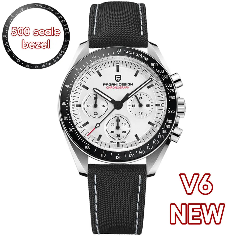 PAGANI DESIGN 2025 New Moon Men's Watches Luxury Quartz Watch For Men AR Sapphire Glass 100M Waterproof Wristwatch Chronograph - Sun Studio