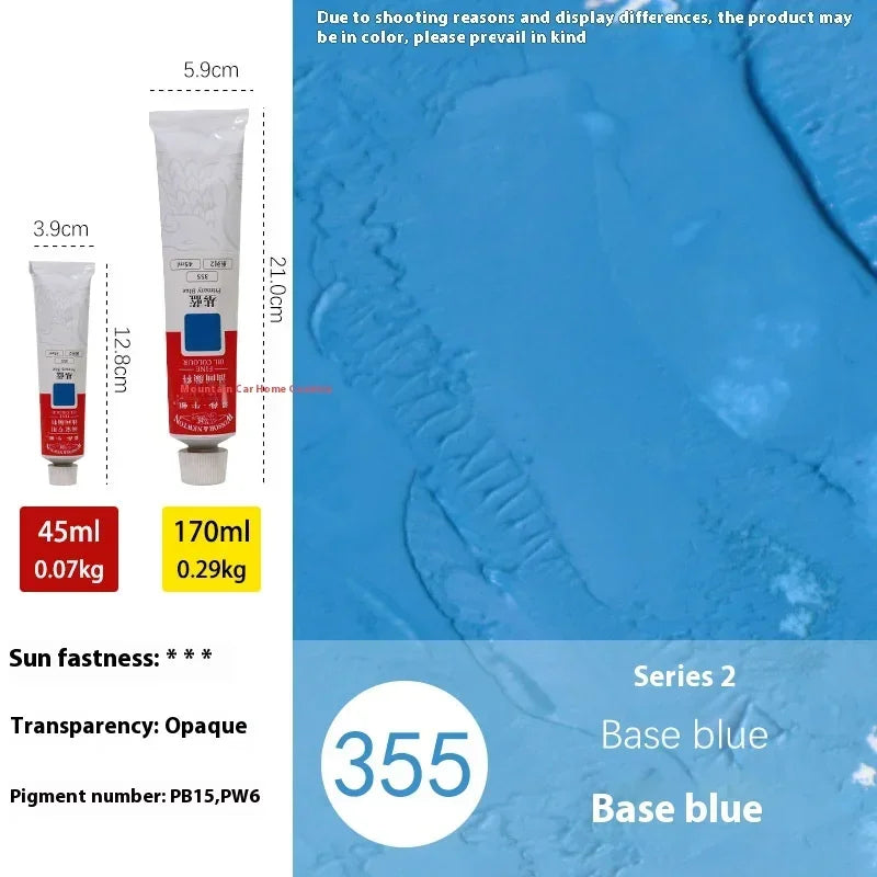 45ml Ölmalerei Transparente Tube Schnell trocknend Weiß Gold Silber Professionelle Farbmalbedarf für Künstler Studenten Anfänger