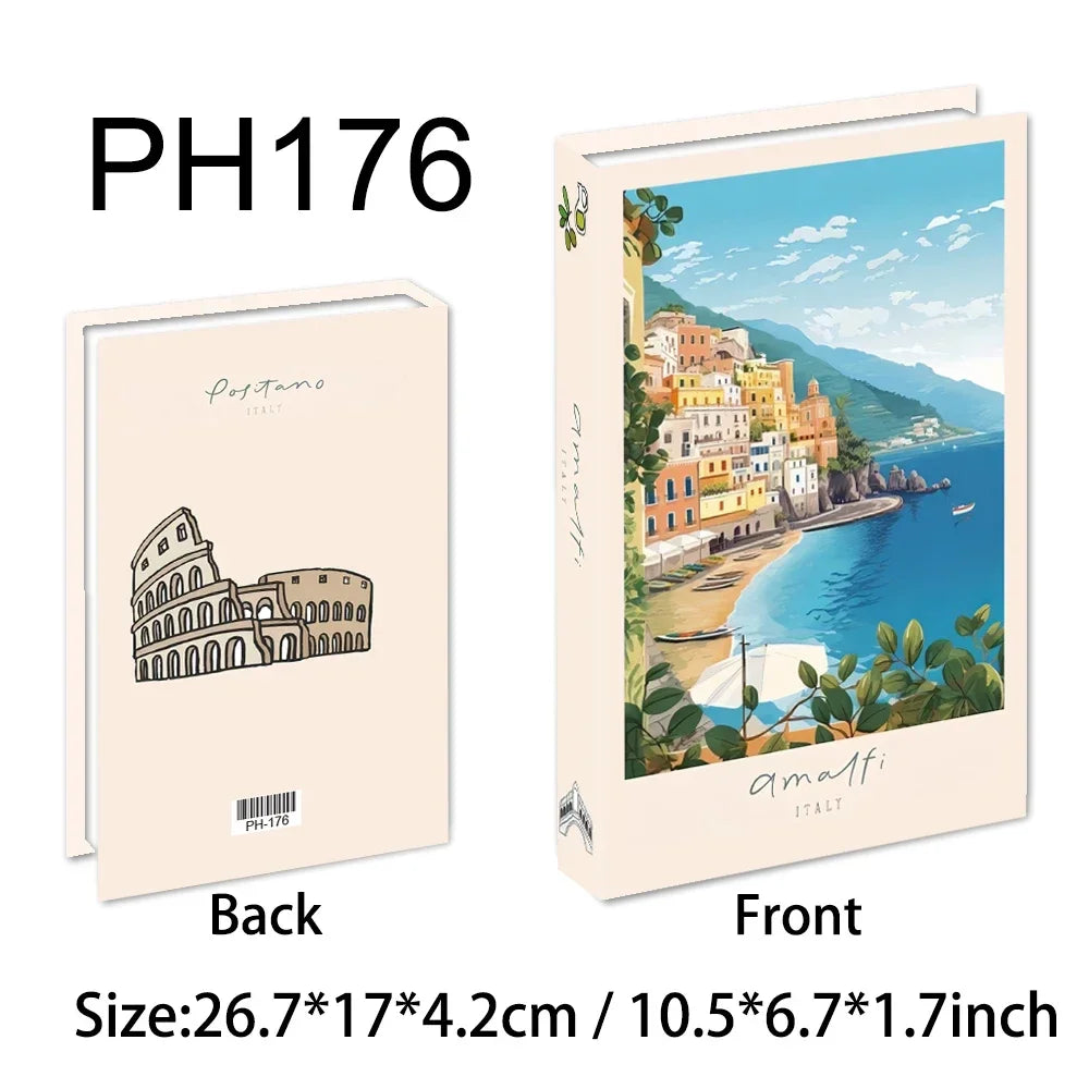 Bunte Reisereihe Fake Bücher für Wohnkultur Kaffeetisch Ornamente Mode Dekoration Bücher für Wohnzimmer Amalfi Italien