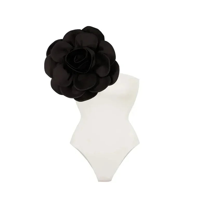 2026 New Sexy White 3D Flower Solid Two Piece Push Up Bikini Set Luxury Swimwear Women Swimsuit Beachwear Summer Bathing Suit - Sun Studio