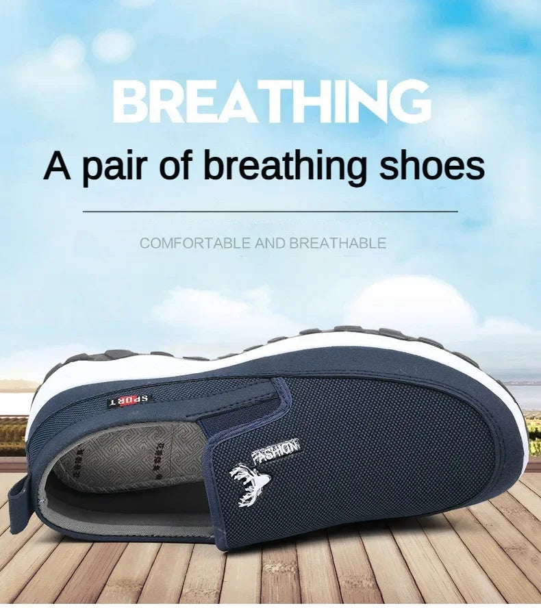 Men Running Hiking Sneakers Breathable Orthopedic Travel Plimsolls Slip On Comfortable for Outdoor Activity Hiking Walking - Sun Studio