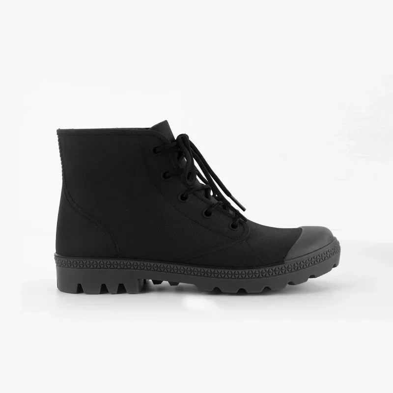 Winter Warm Rain Boots Men Fashion Lace-Up Motorcycle Outdoors Rain Boots Camping Fishing Shorts Shoes Waterproof Rain Women - Sun Studio