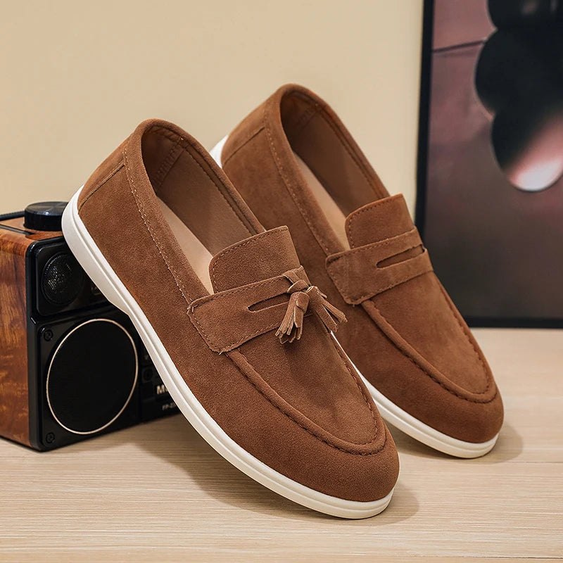 Mode Herren Freizeitschuhe Britische Klassische Quasten Loafers Mokassins Bequeme Outdoor Flachschuhe‌.