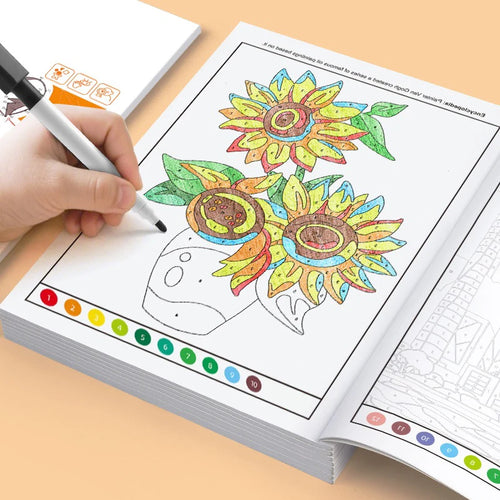 48 Pages Fun Coloring Activities Sketching Graffiti Beginners To Draw Containing Animals Flowers Castles Children Aged 3-8 - Sun Studio