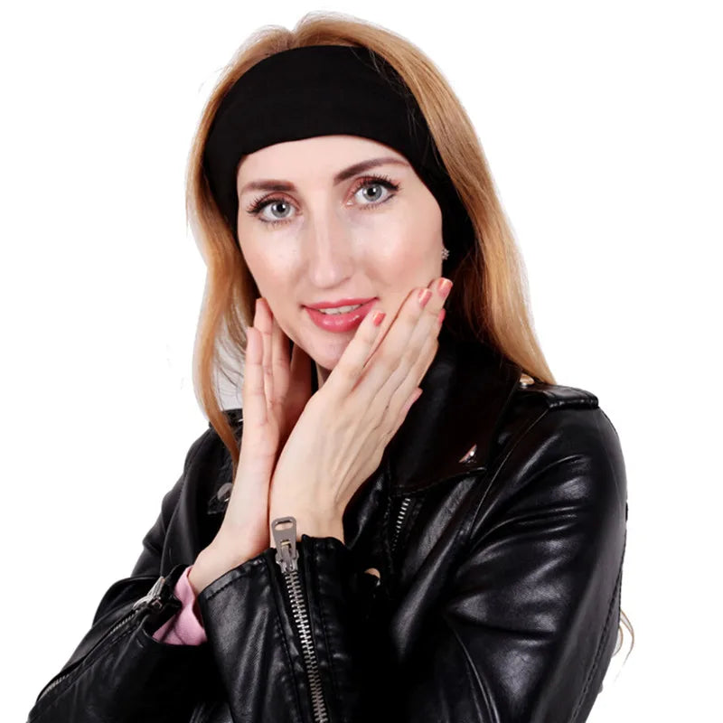New Elastic Cycling Headband Women Fitness Headband Sweatband Fitness Headwrap Non-slip Bike Headwear Running Fitness Hairband - Sun Studio