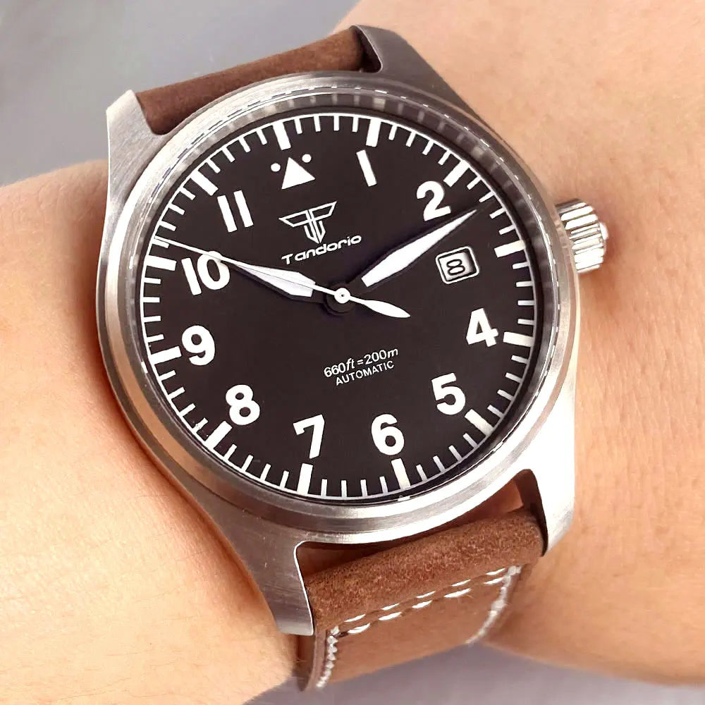 39mm Pilot Aviator Diving Watches Miyota8215 Automatic Mechanical Watch for Men 20BAR Waterproof Sapphire Crystal 316L Steel - Sun Studio