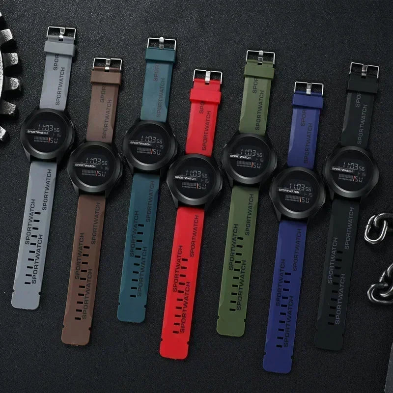 Men's Sports Watches Luxury Digital Watch Stopwatch Luminous Date Week Multifunction Fitness Electronic Wristwatch Reloj Hombre - Sun Studio