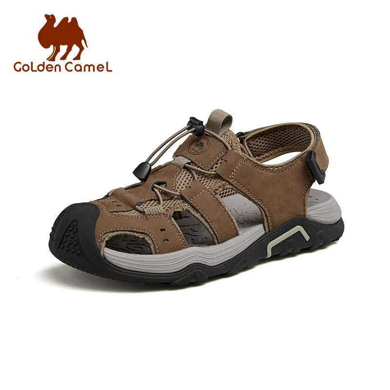 GOLDEN CAMEL Outdoor Men's Sandals Shock-absorbing Foam Brake Casual Shoes Slippers Beach Shoes for Hiking Fishing Breathable - Sun Studio