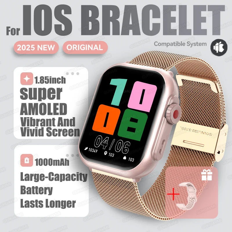 2025 New 1000mAh Battery Smart Watch For Men Women Bluetooth Call Heart Rate Monitor Watches IP68 Waterproof Sports Smartwatches - Sun Studio