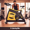 Indoor Cycling Exercise Steel Material For Spinning Bike With LCD & Magnetic Brake System Fitness Equipment Gym Use - Sun Studio