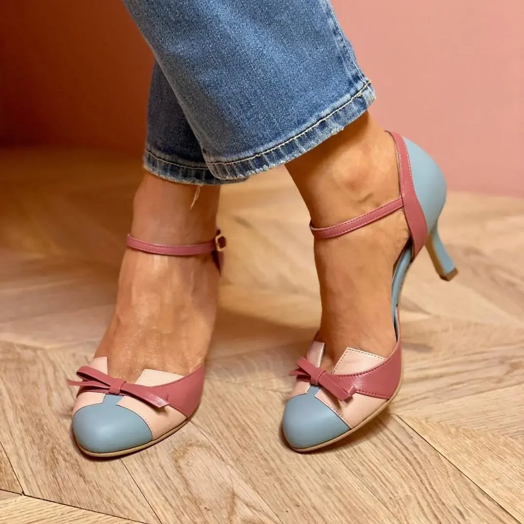 Summer High-heeled Sandals for Women's Fashion Color Blocking 40-43 Plus Buckle Strap Hollow Sandals Women Shoes - Sun Studio