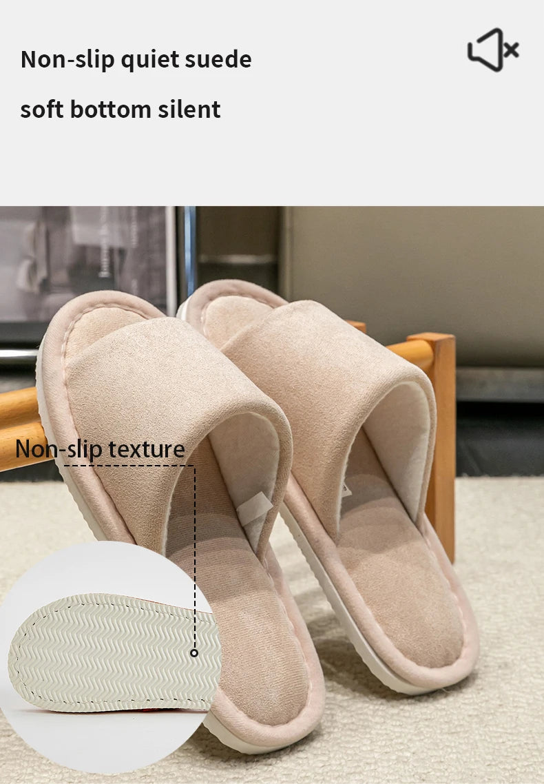 New Men'S Indoor Open Toe  Slippers high quality soft comfortable Home Shoes Indoor Anti-Skid Slippers bedroom No noise - Sun Studio